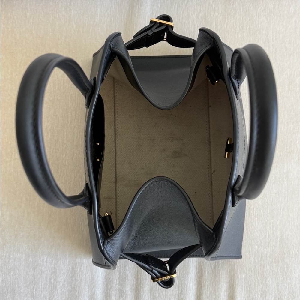The Row Margaux 10 Black Leather Top Handle Bag | Made in Italy | Authentic - Picture 13 of 15